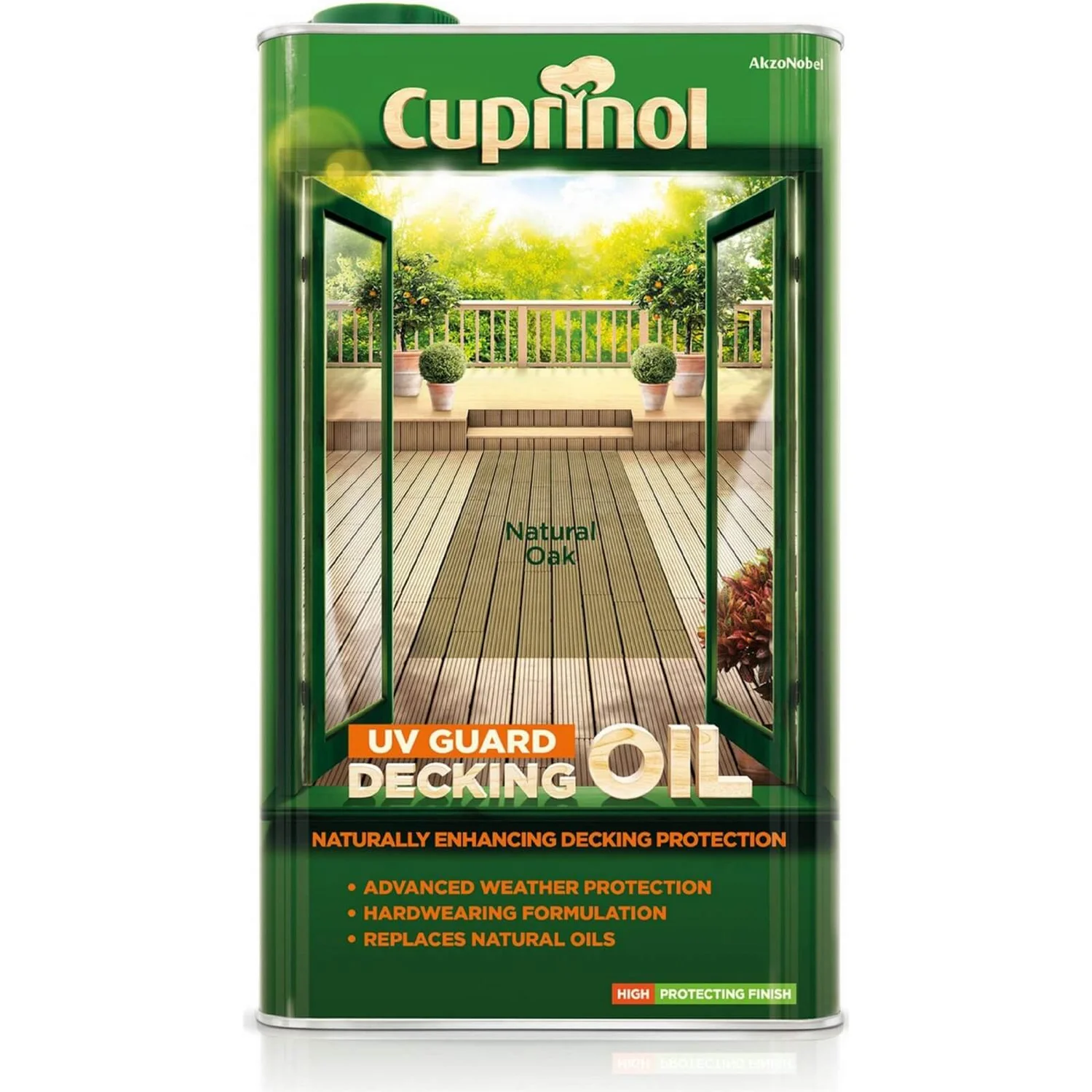 Cuprinol UV Guard Decking Oil Natural Oak - 5L 1 Cuprinol UV Guard Decking Oil Natural Oak - 5L