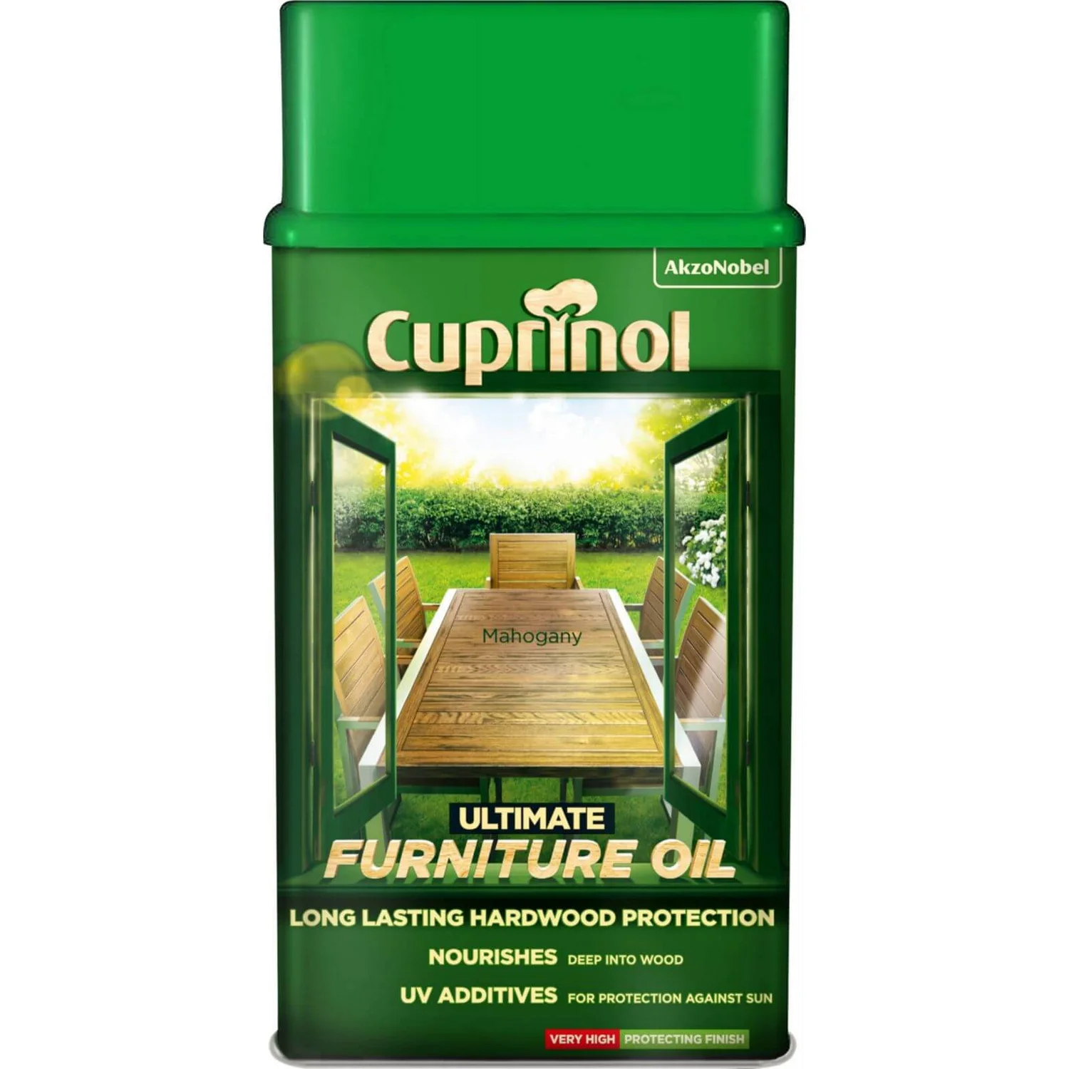 Cuprinol Ultimate Furniture Hardwood Oil - Mahogany - 1L 1 Cuprinol Ultimate Furniture Hardwood Oil - Mahogany - 1L