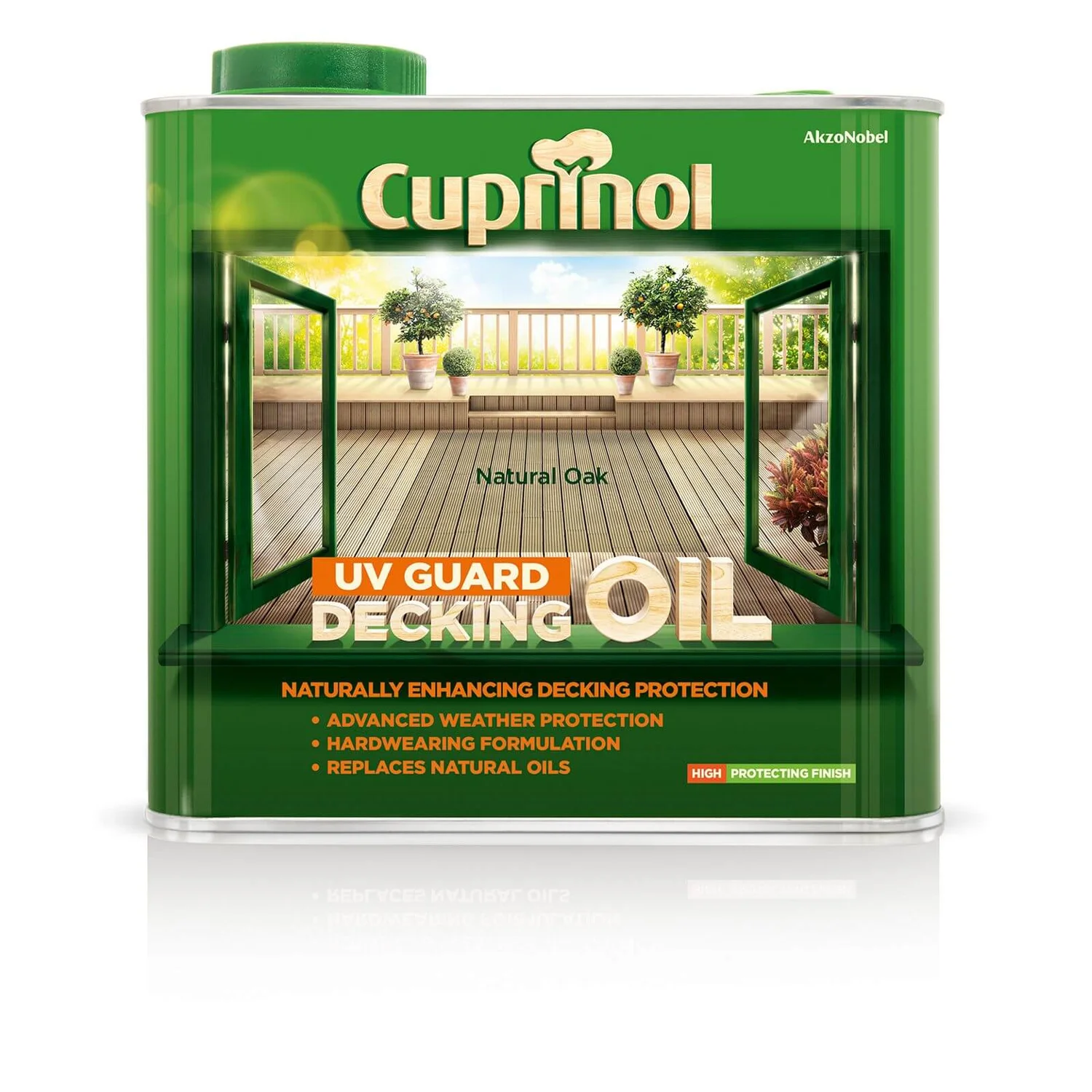 Cuprinol UV Guard Decking Oil - Natural Oak - 2.5L 1 Cuprinol UV Guard Decking Oil - Natural Oak - 2.5L