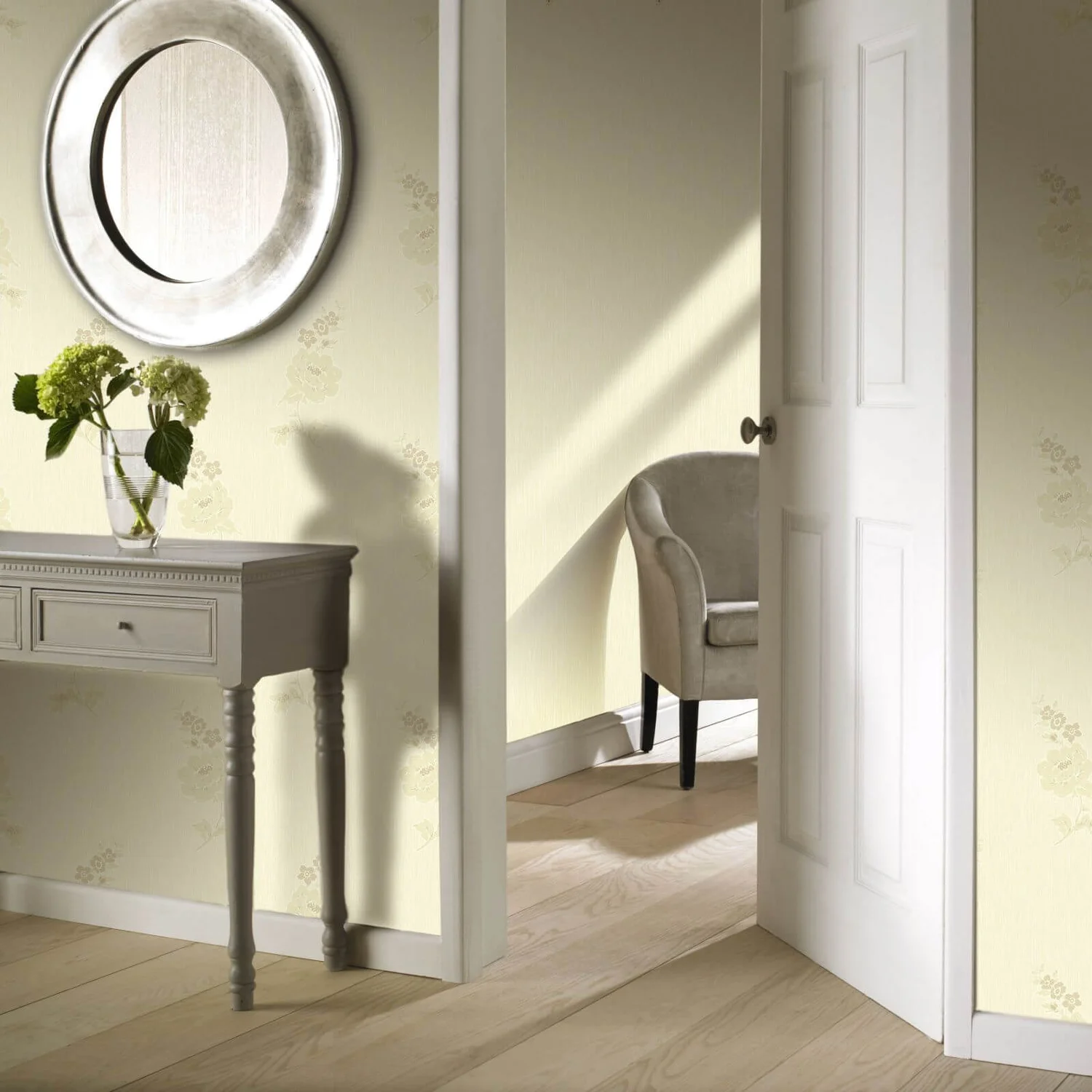 Grandeco Regency Plain Gold Wallpaper 2 Grandeco Regency Plain Gold Wallpaper - Image 2