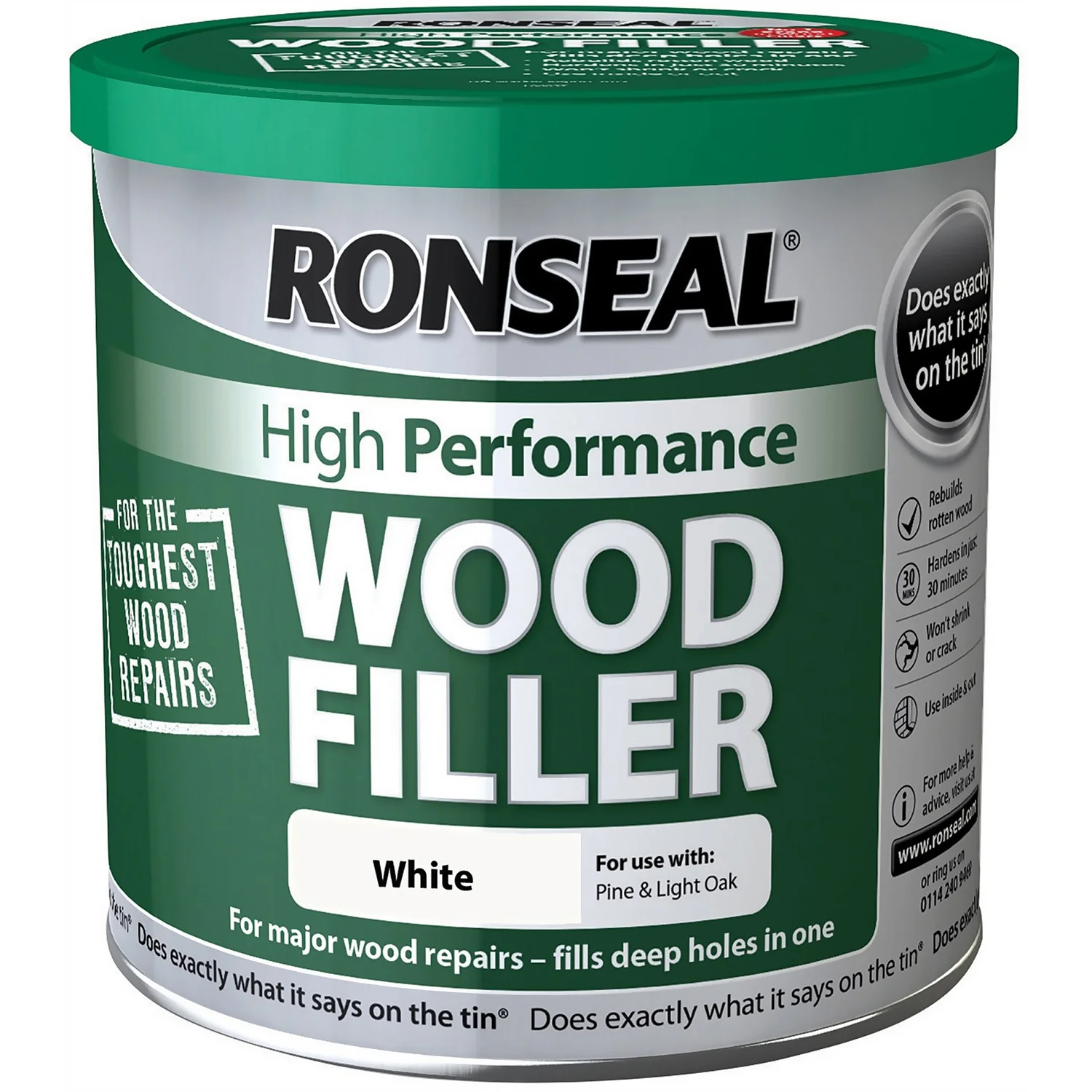Ronseal High Performance Wood Filler - White - 550g 1 Ronseal High Performance Wood Filler - White - 550g