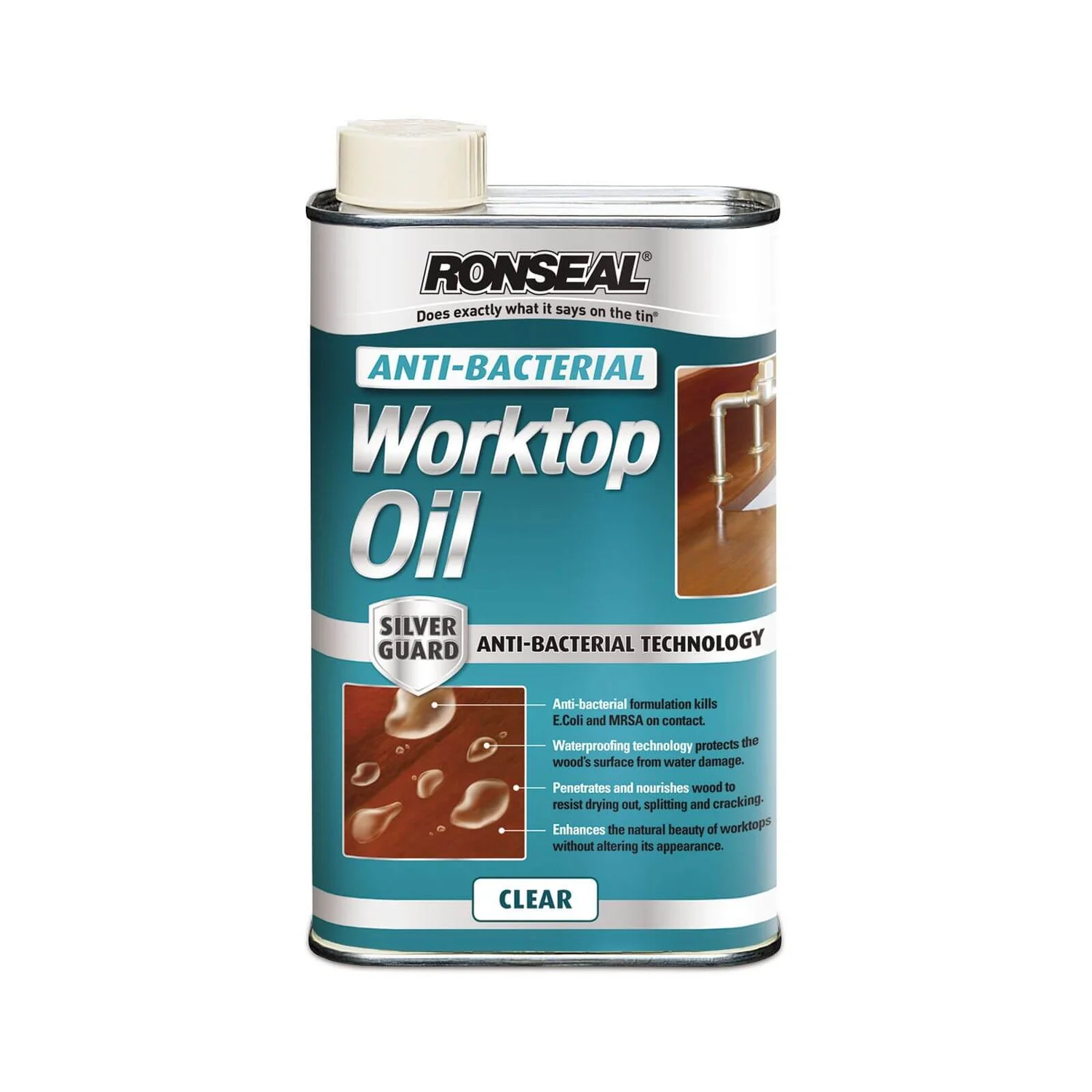 Ronseal Anti-Bacterial Work Top Oil 1L 1 Ronseal Anti-Bacterial Work Top Oil 1L