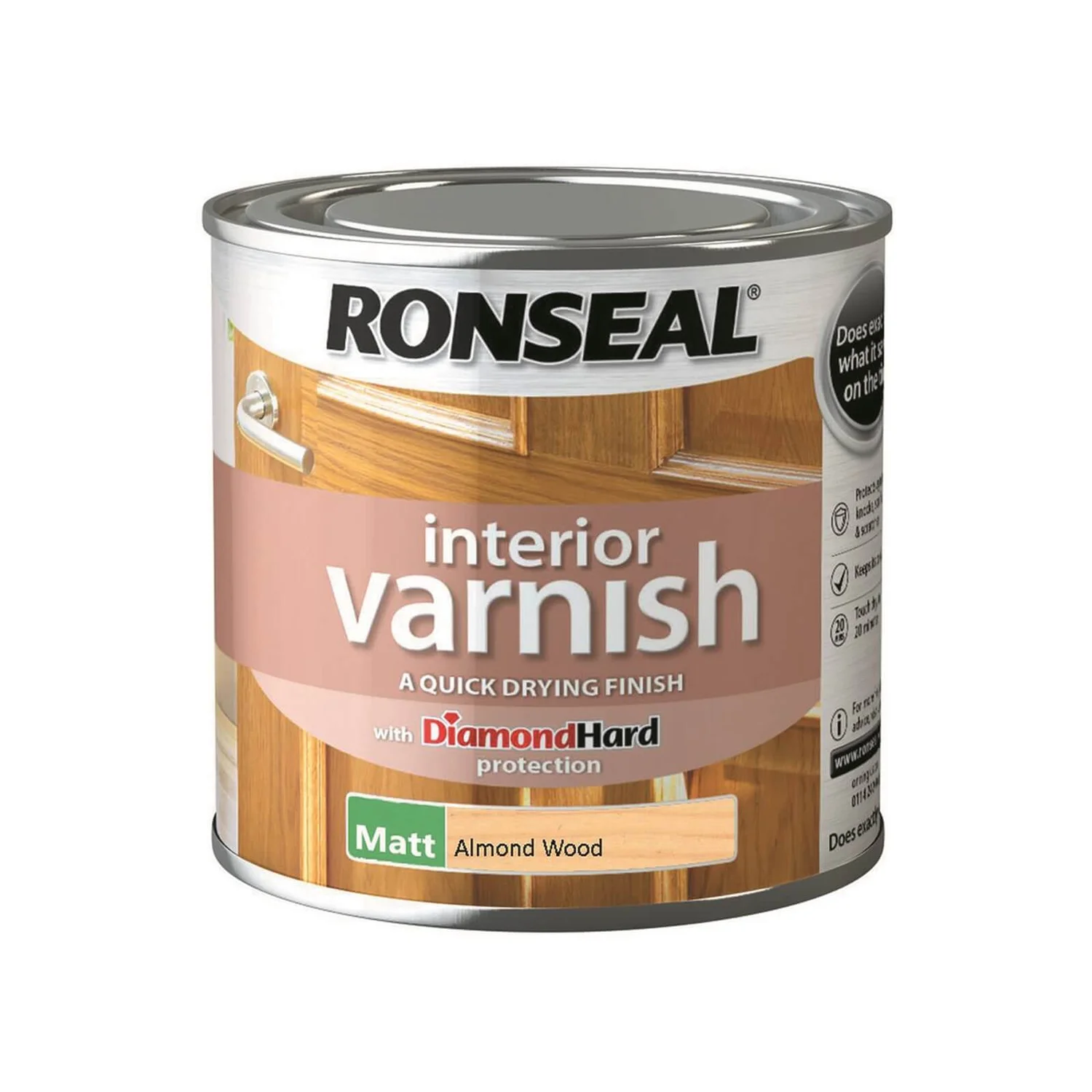 Ronseal Interior Varnish Matt Almond Wood - 250ml 1 Ronseal Interior Varnish Matt Almond Wood - 250ml