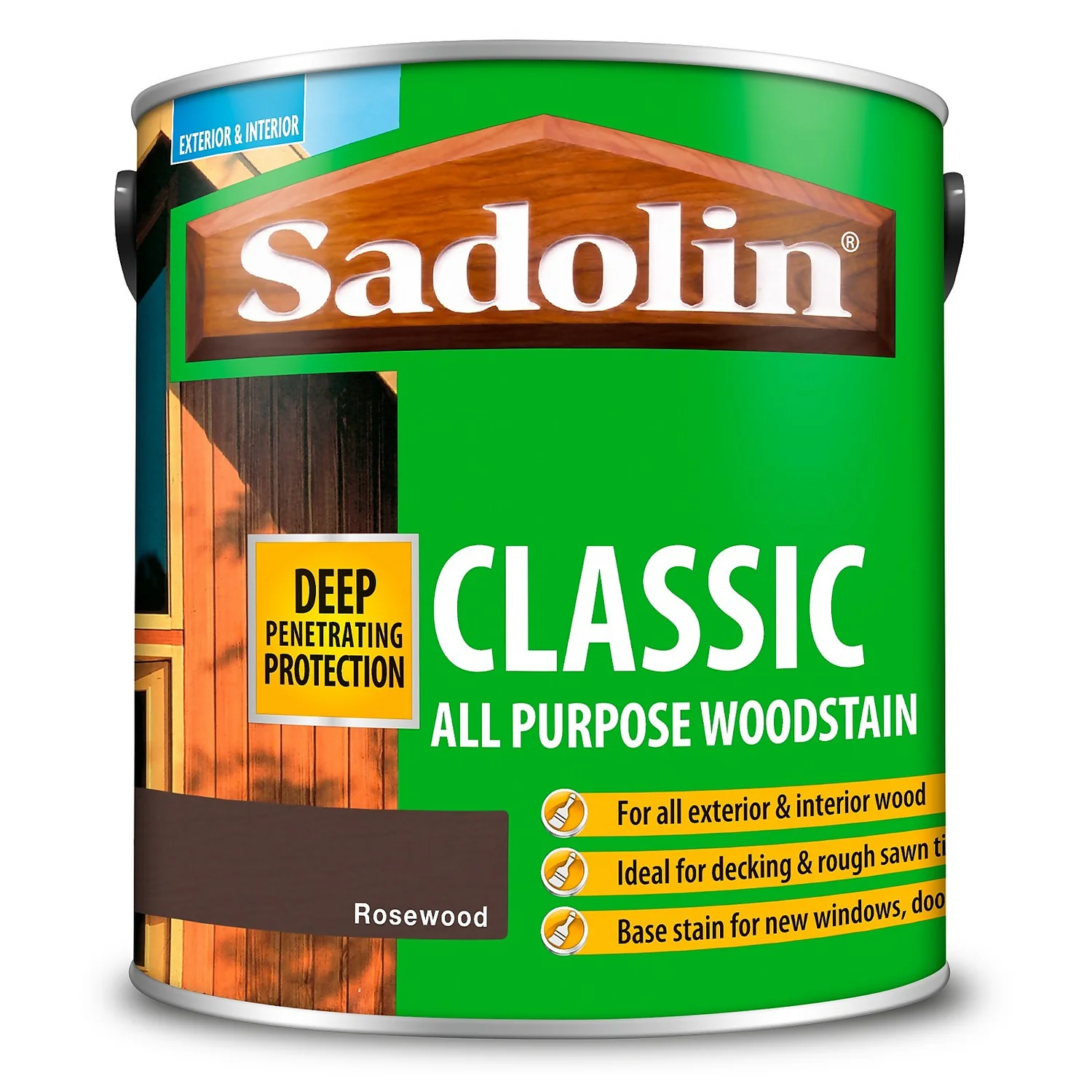 Sadolin Classic All Purpose Woodstain Rosewood - 2.5L 6 Sadolin Classic All Purpose Woodstain Rosewood - 2.5L - Image 6