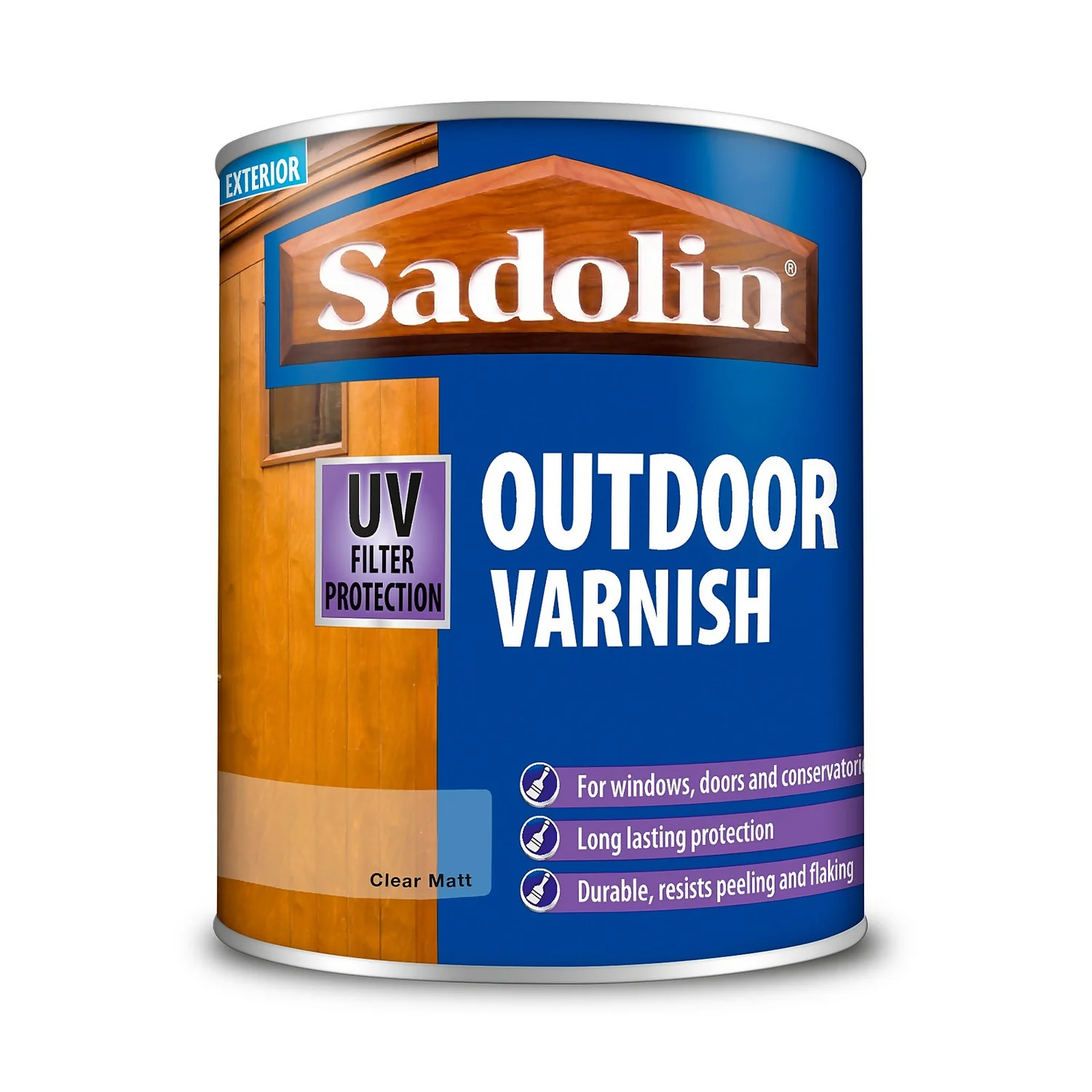 Sadolin Outdoor Wood Varnish Clear Matt - 750ml 1 Sadolin Outdoor Wood Varnish Clear Matt - 750ml