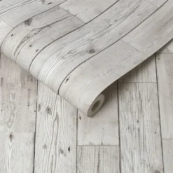 Fresco Wood Plank Neutral Wallpaper -Haris Home Shop 12814451 1404832956929450