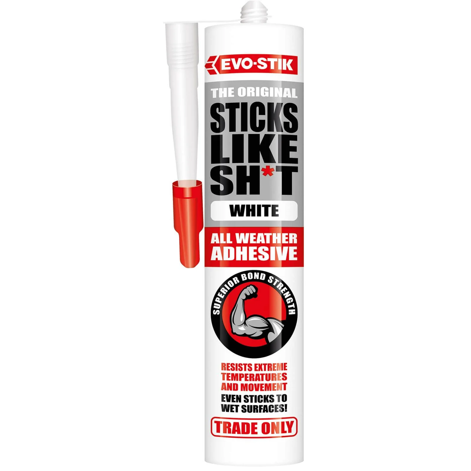 Evo-Stik Sticks Like Sh*t Adhesive White - 290ml 1 Evo-Stik Sticks Like Sh*t Adhesive White - 290ml