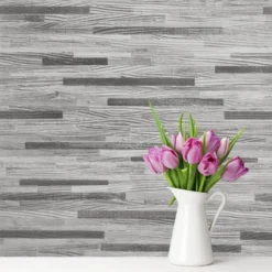 Belgravia Decor Milana Wood Effect Embossed Metallic Charcoal Wallpaper -Haris Home Shop 12818241 2084832953793892