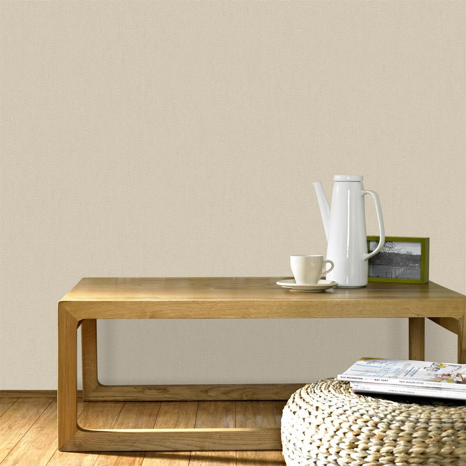 Boutique Water Silk Plain Wallpaper - Ivory 2 Boutique Water Silk Plain Wallpaper - Ivory - Image 2