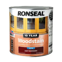 Ronseal 10 Year Woodstain Deep Mahogany Satin - 2.5L -Haris Home Shop 12820829 1234831917755760