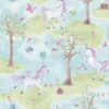 Grandeco Unicorns Teal Wallpaper