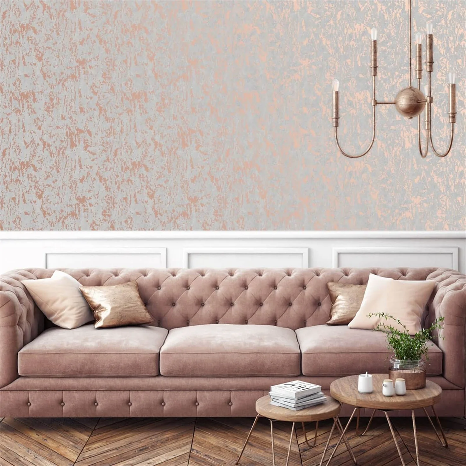 Superfresco Milan Rose Gold Wallpaper 2 Superfresco Milan Rose Gold Wallpaper - Image 2