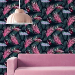 Fresco Neon Love Wallpaper -Haris Home Shop 12831413 1254843450800003