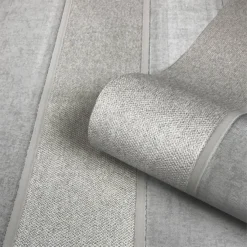 Belgravia Decor San Remo Striped Embossed Metallic Silver Wallpaper -Haris Home Shop 12832334 3894833202662414