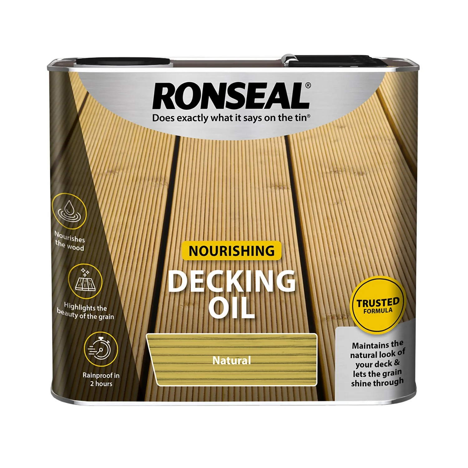 Ronseal Decking Oil Natural - 2.5L 1 Ronseal Decking Oil Natural - 2.5L
