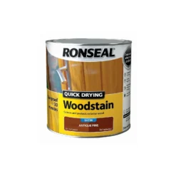 Ronseal Quick Drying Woodstain Antique Pine Satin - 2.5L -Haris Home Shop 12837750 1244949525098014