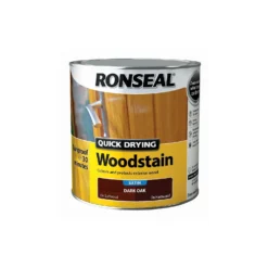 Ronseal Quick Drying Woodstain Satin Dark Oak - 2.5L 11 Ronseal Quick Drying Woodstain Satin Dark Oak - 2.5L -Haris Home Shop 12837756 3414949525344614