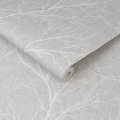 Fresco Winter Tree Wallpaper - Grey -Haris Home Shop 12838037 1114833222561081