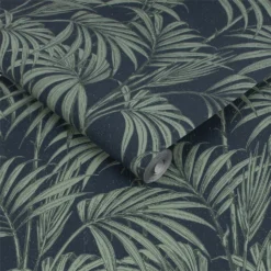Julien Macdonald Honolulu Navy Wallpaper -Haris Home Shop 12838206 9824857409427742