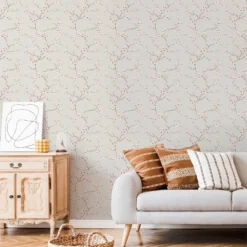 Fresco Apple Blossom Wallpaper - Burnt Orange -Haris Home Shop 12840533 8174833226052661