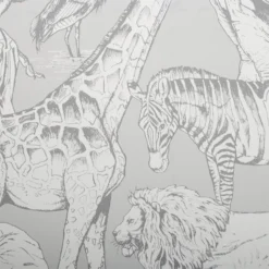 Superfresco Easy Jungle Animals Grey Wallpaper -Haris Home Shop 12841090 5614833227365410