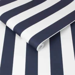 Superfresco Easy Stripe Wallpaper - Navy -Haris Home Shop 12841091 8634833227016858