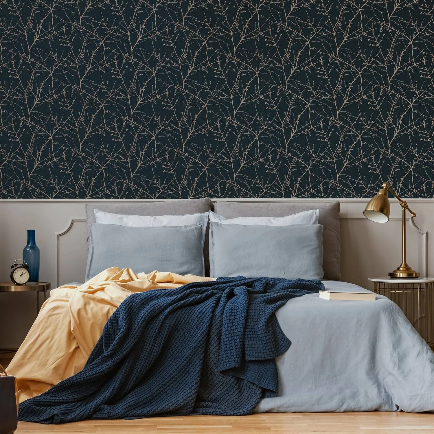 Superfresco Easy Paste The Wall Innocence Wallpaper - Navy 3 Superfresco Easy Paste The Wall Innocence Wallpaper - Navy - Image 3