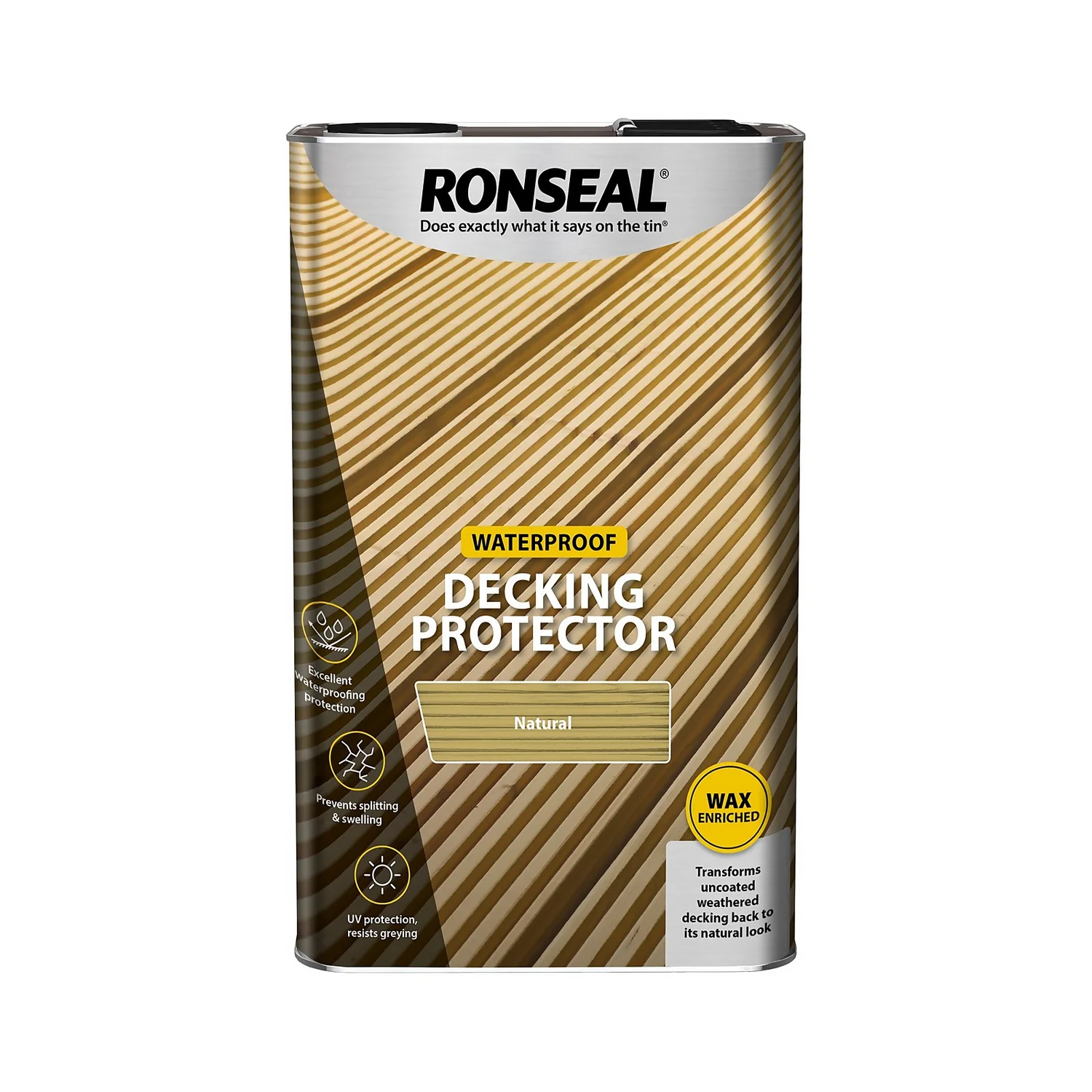 Ronseal Decking Protector Natural - 5L 1 Ronseal Decking Protector Natural - 5L