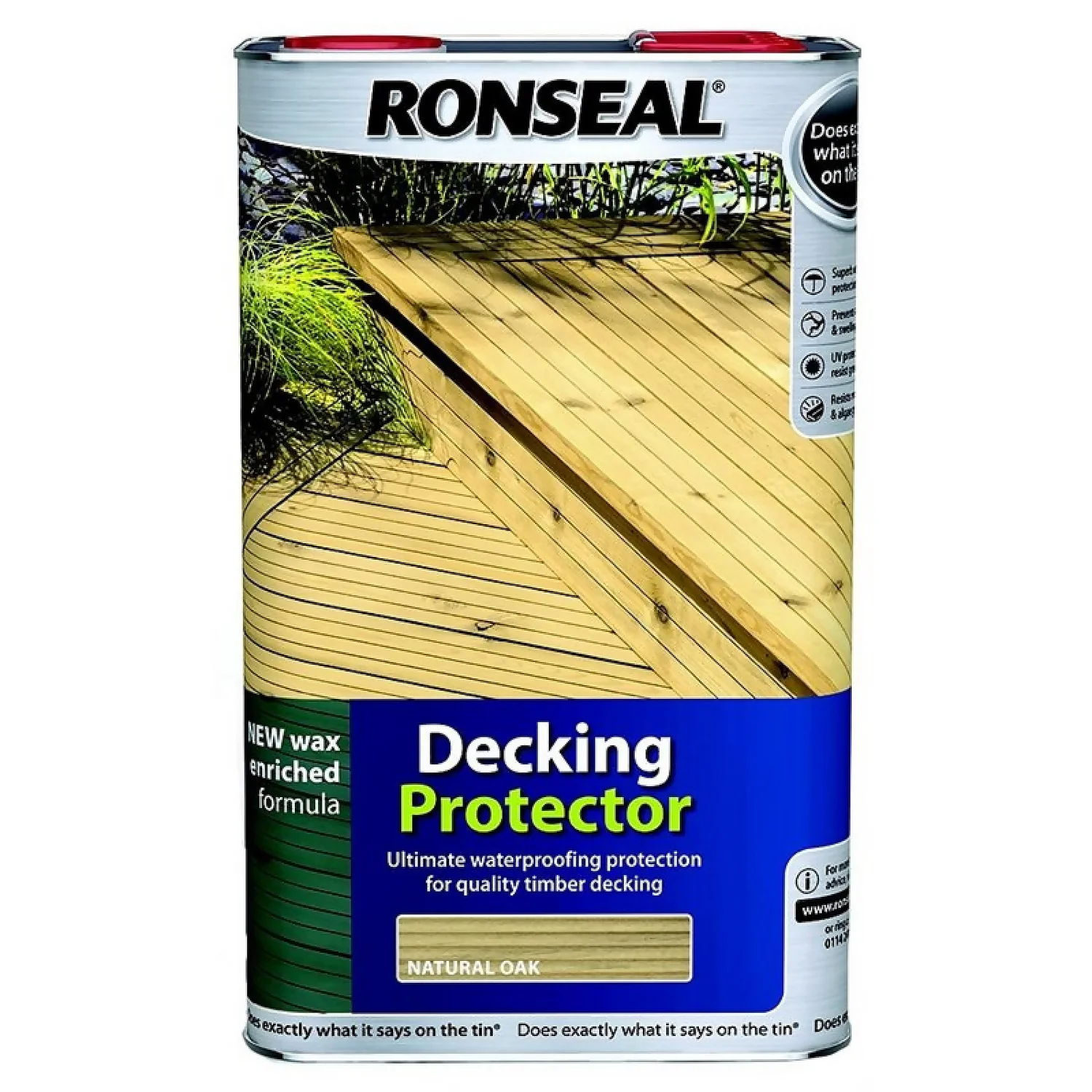 Ronseal Decking Protector Natural Oak - 5L 1 Ronseal Decking Protector Natural Oak - 5L