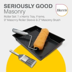 Harris Seriously Good Masonry 9in Roller Set -Haris Home Shop 12843533 3465045983157661