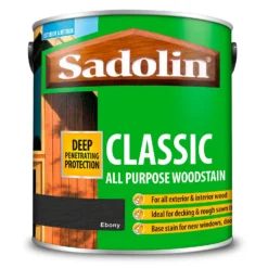Sadolin Classic All Purpose Woodstain Ebony - 2.5L 12 Sadolin Classic All Purpose Woodstain Ebony - 2.5L -Haris Home Shop 12845195 1554955541606165