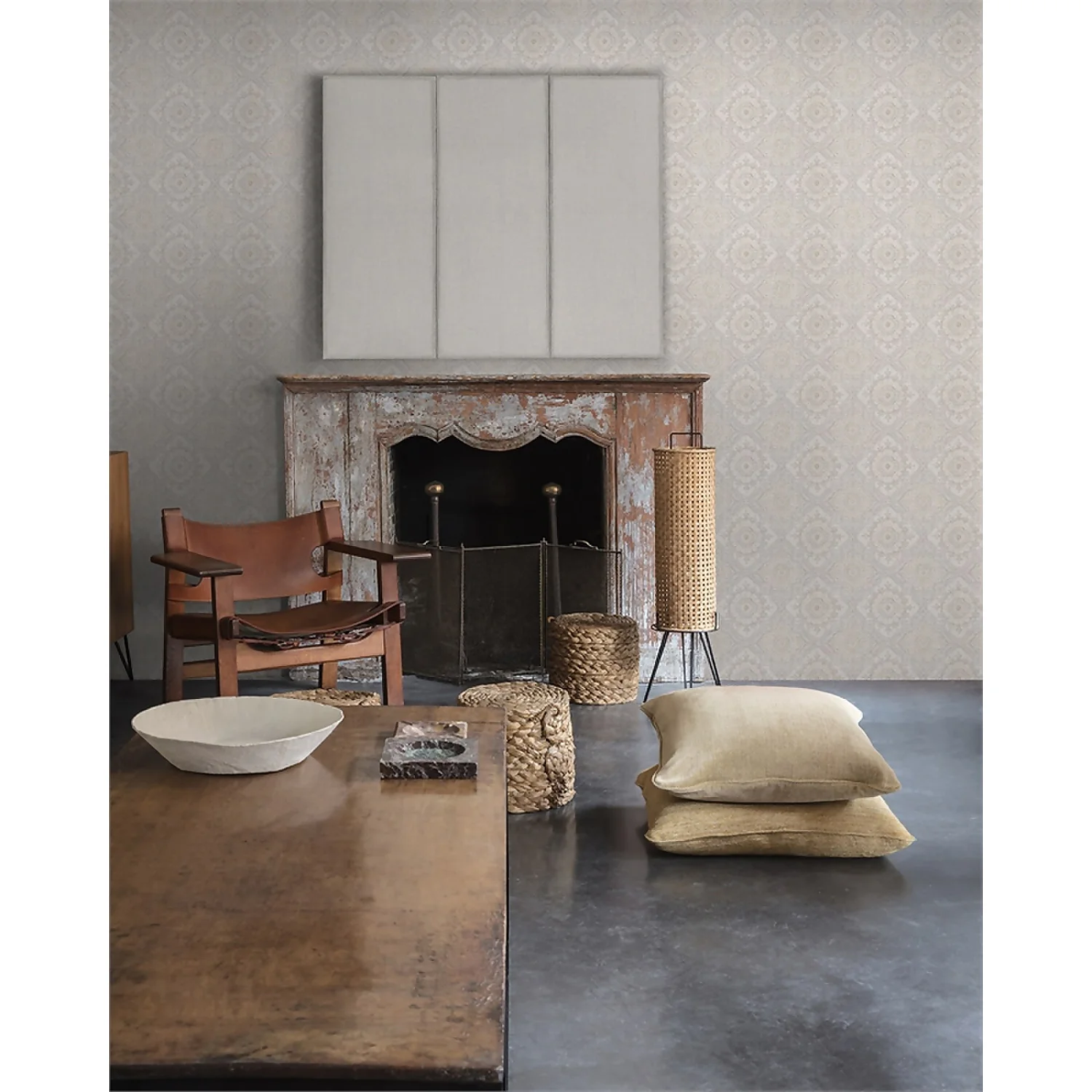 Grandeco Boutique Clarence Saran Grey Wallpaper 2 Grandeco Boutique Clarence Saran Grey Wallpaper - Image 2