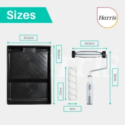 Harris Seriously Good Walls & Ceilings 9in Twin Sleeve Roller & Tray Set -Haris Home Shop 12891766 1015045984059413