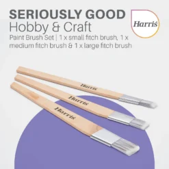 Harris Seriously Good Hobby & Craft Fitch Paint Brushes 3 Pack -Haris Home Shop 12891812 9115045983190868