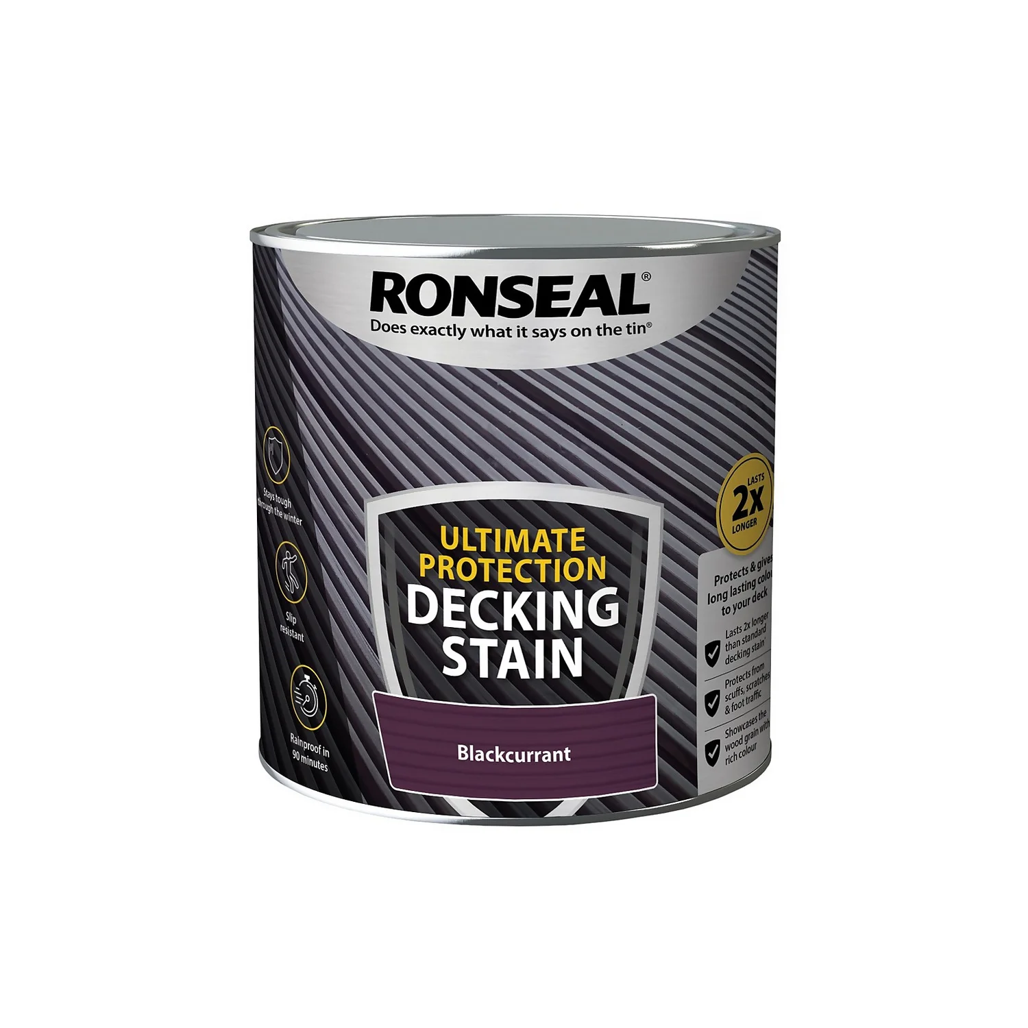Ronseal Ultimate Protection Decking Stain Blackcurrant - 2.5L 3 Ronseal Ultimate Protection Decking Stain Blackcurrant - 2.5L - Image 3