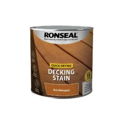 Ronseal Quick Drying Decking Stain Rich Mahogany - 2.5L -Haris Home Shop 12893336 3794949798781402