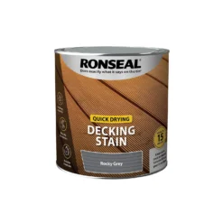 Ronseal Quick Drying Decking Stain Rocky Grey - 2.5L -Haris Home Shop 12893341 9084949798894463