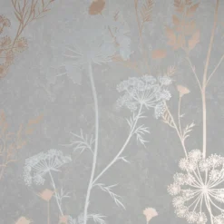 Cow Parsley Grey Rose Gold Wallpaper