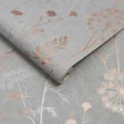 Cow Parsley Grey Rose Gold Wallpaper 5 Cow Parsley Grey Rose Gold Wallpaper -Haris Home Shop 12913543 1824860607836726
