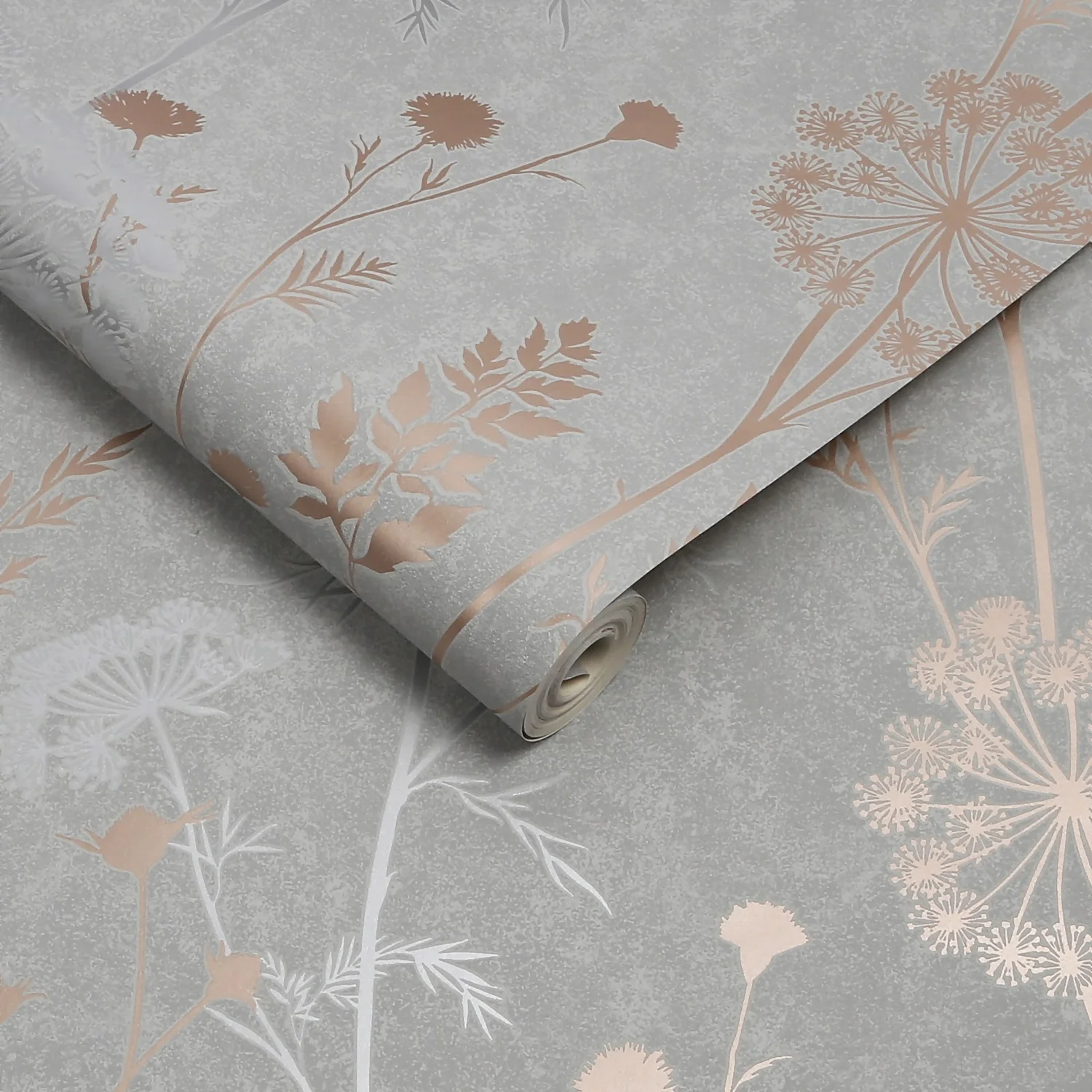 Cow Parsley Grey Rose Gold Wallpaper 3 Cow Parsley Grey Rose Gold Wallpaper - Image 3