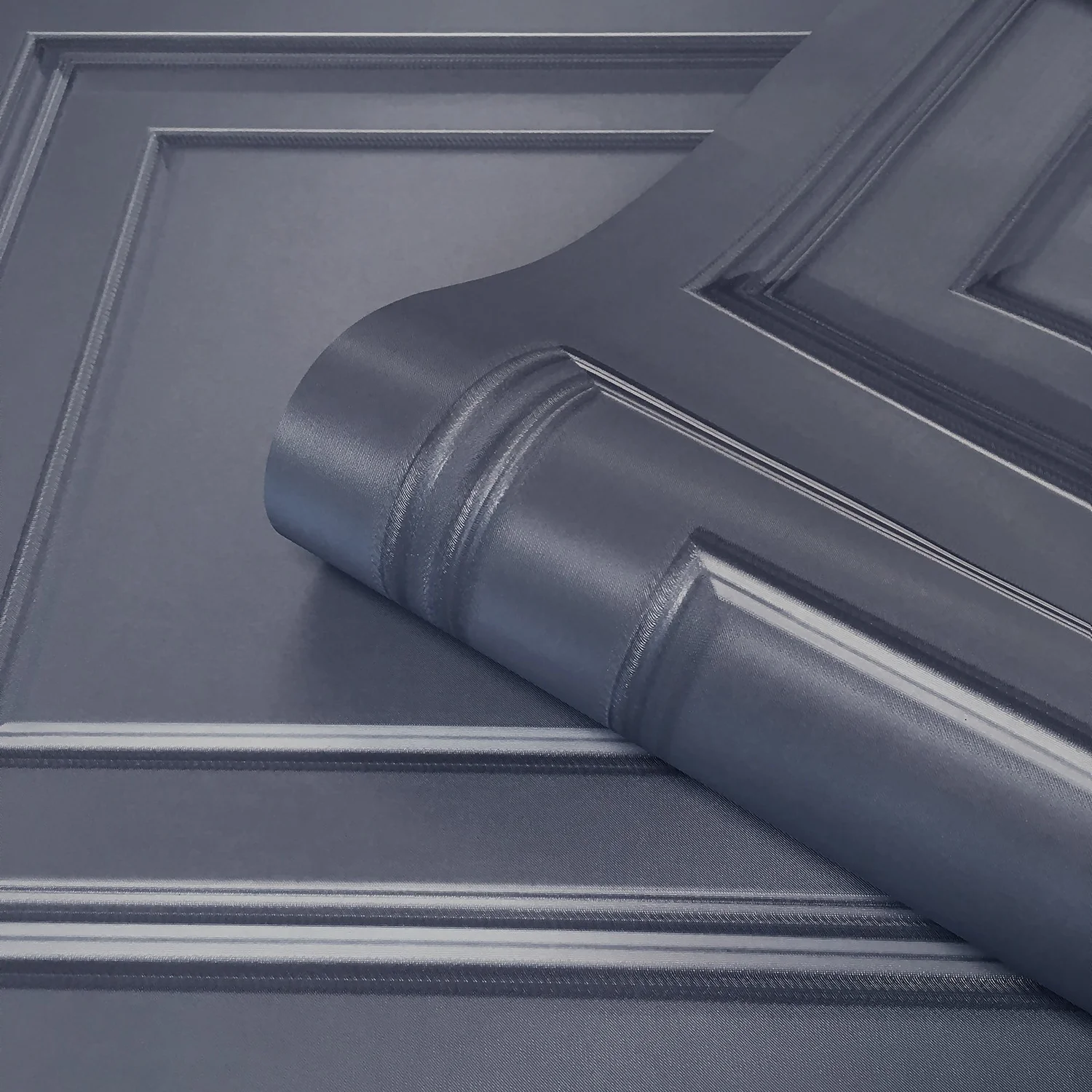 Belgravia Décor Amara Panel Textured Dark Blue Wallpaper 3 Belgravia Décor Amara Panel Textured Dark Blue Wallpaper - Image 3