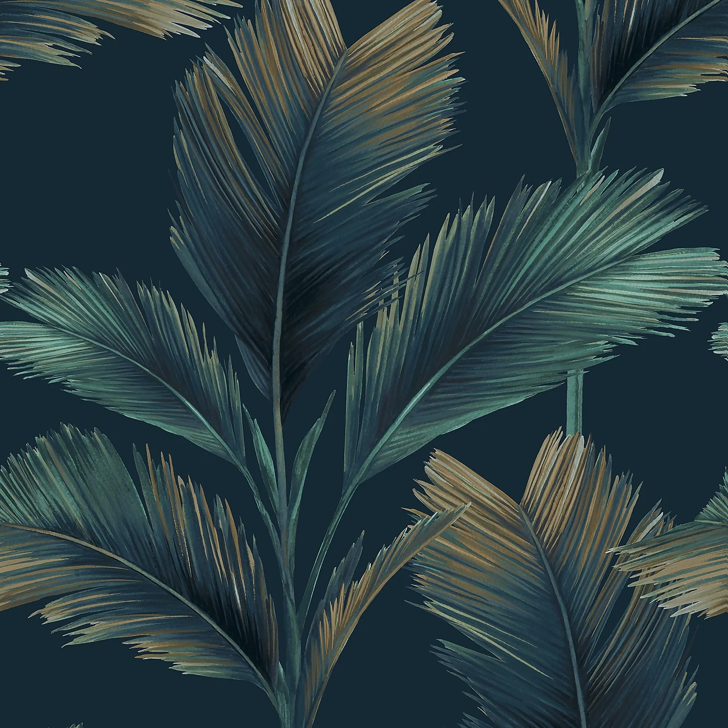 Belgravia Décor Kailani Leaf Blue Wallpaper 1 Belgravia Décor Kailani Leaf Blue Wallpaper