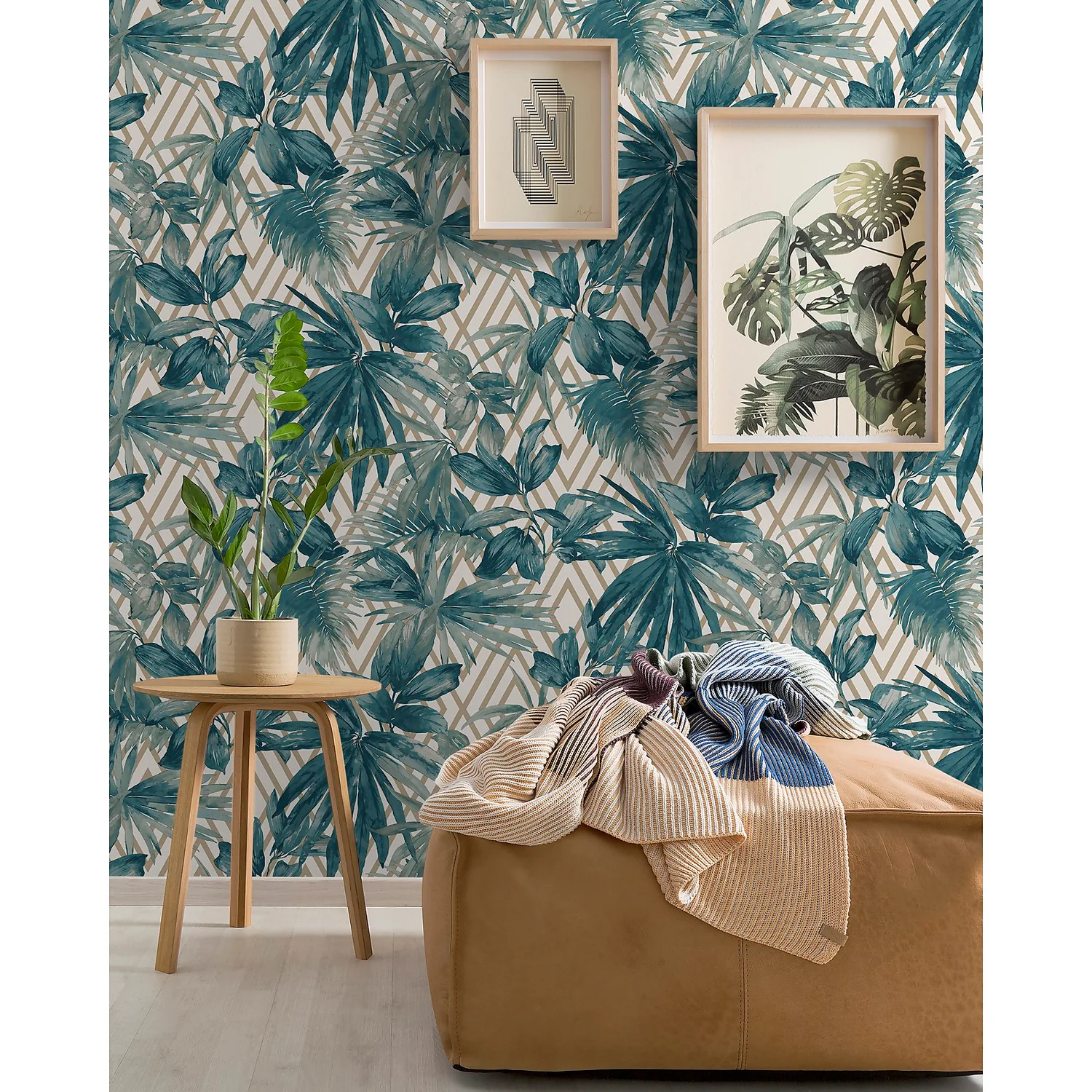 Grandeco Forage Teal Wallpaper 2 Grandeco Forage Teal Wallpaper - Image 2