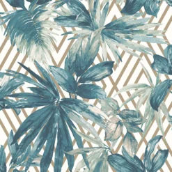 Grandeco Forage Teal Wallpaper