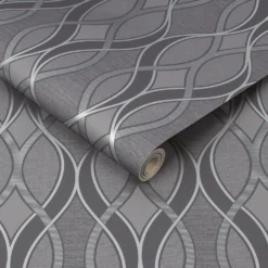 Ribbon Geo Charcoal Wallpaper 5 Ribbon Geo Charcoal Wallpaper -Haris Home Shop 12939728 4954851607046166