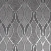 Ribbon Geo Charcoal Wallpaper