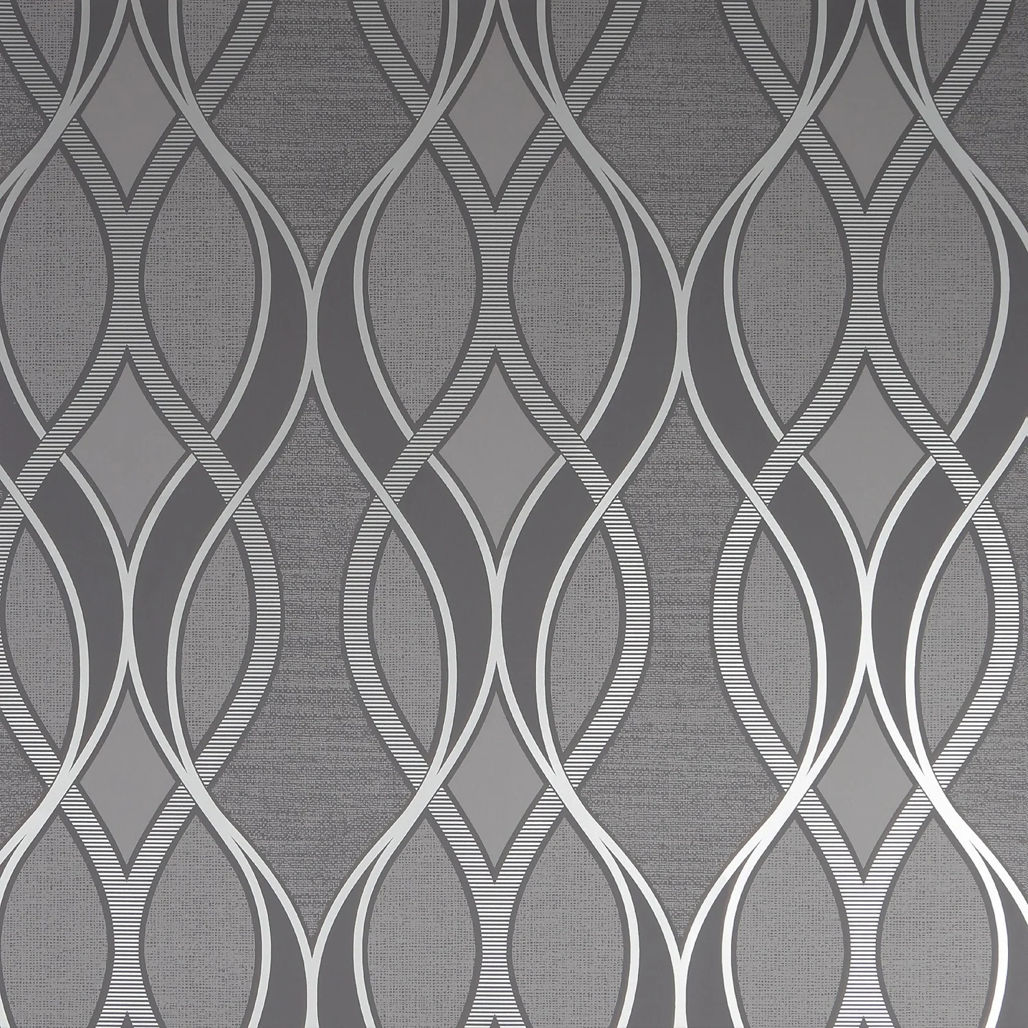 Ribbon Geo Charcoal Wallpaper 1 Ribbon Geo Charcoal Wallpaper