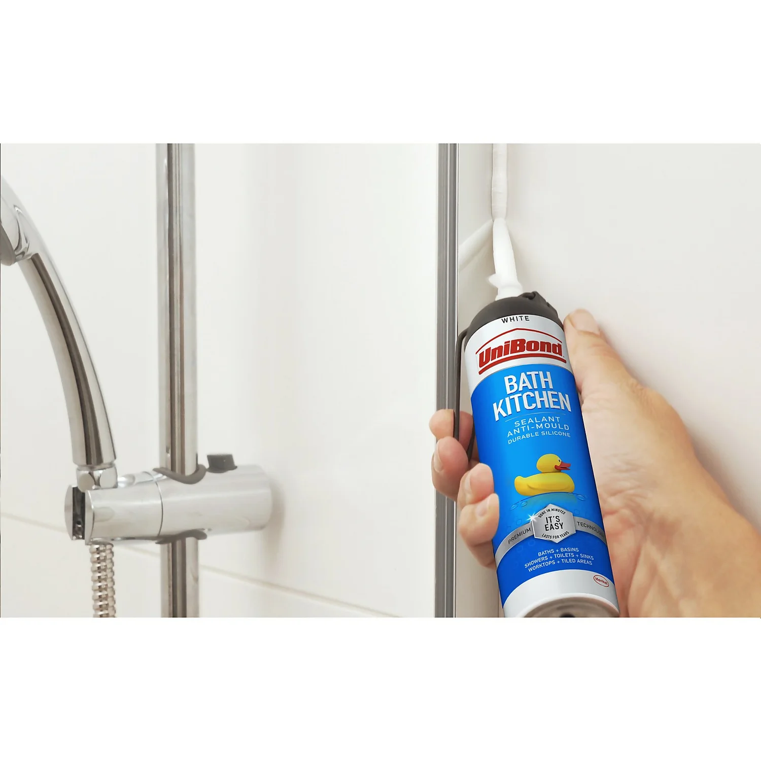 UniBond Bath&Kitchen Sealant Transparent Easy Pulse 208g 3 UniBond Bath&Kitchen Sealant Transparent Easy Pulse 208g - Image 3