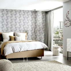 Elle Decoration Stripe Gray Gold Wallpaper -Haris Home Shop 13027935 1134860357282852