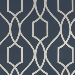 Apex Trellis Navy And Champagne Gold Wallpaper